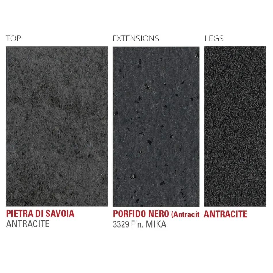 Tavolo da Cucina Allungabile in Ceramica Laminam Made in Italy Pregiato - Efisto Viadurini