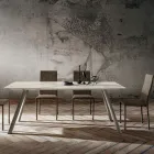 Tavolo da Cucina con Piano in Laminam Made in Italy, di Alta Qualità - Lingotto Viadurini