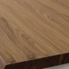Tavolo da Cucina Fisso in Metallo e Piano in Legno Made in Italy - Bastiano Viadurini