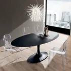 Tavolo da Cucina in Fenix e Marmo Sintetico Laccato Made in Italy -Brontolo Viadurini