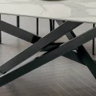 Tavolo da Cucina in Laminam con Struttura in Metallo Made in Italy - Carlino Viadurini
