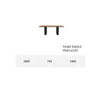 Tavolo da Cucina in Legno Massello e Gambe in Ferro Made in Italy - Pegasus Viadurini