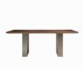 Tavolo da Cucina in Legno Massello e Gambe in Ferro Made in Italy - Pegasus