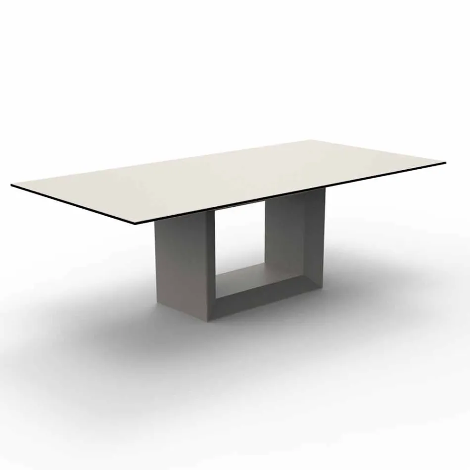 Tavolo da esterno 200x100 cm Vela by Vondom, in resina di polietilene Viadurini