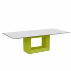 Tavolo da esterno 200x100 cm Vela by Vondom, in resina di polietilene Viadurini