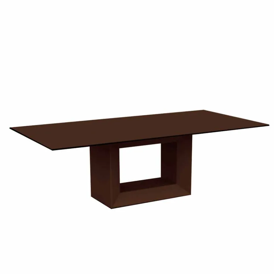 Tavolo da esterno 200x100 cm Vela by Vondom, in resina di polietilene Viadurini