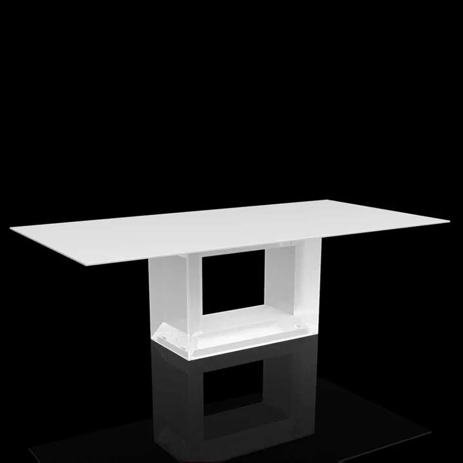 Tavolo da esterno 200x100 cm Vela by Vondom, in resina di polietilene Viadurini
