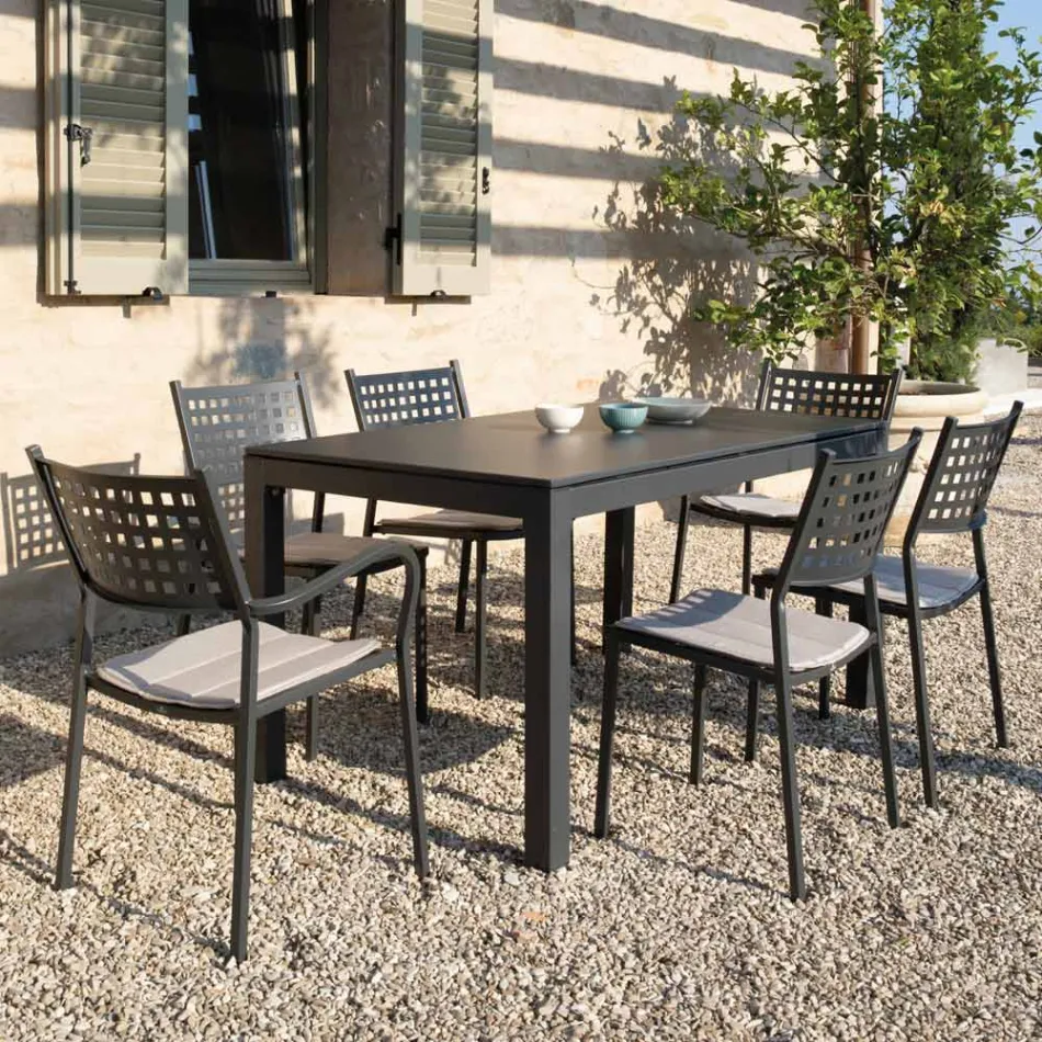 Tavolo da Esterno Allungabile a 250 cm in Metallo Made in Italy - Beverly Viadurini