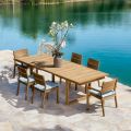 Tavolo da Esterno Allungabile con Sedie e Poltroncine in Teak - Marie