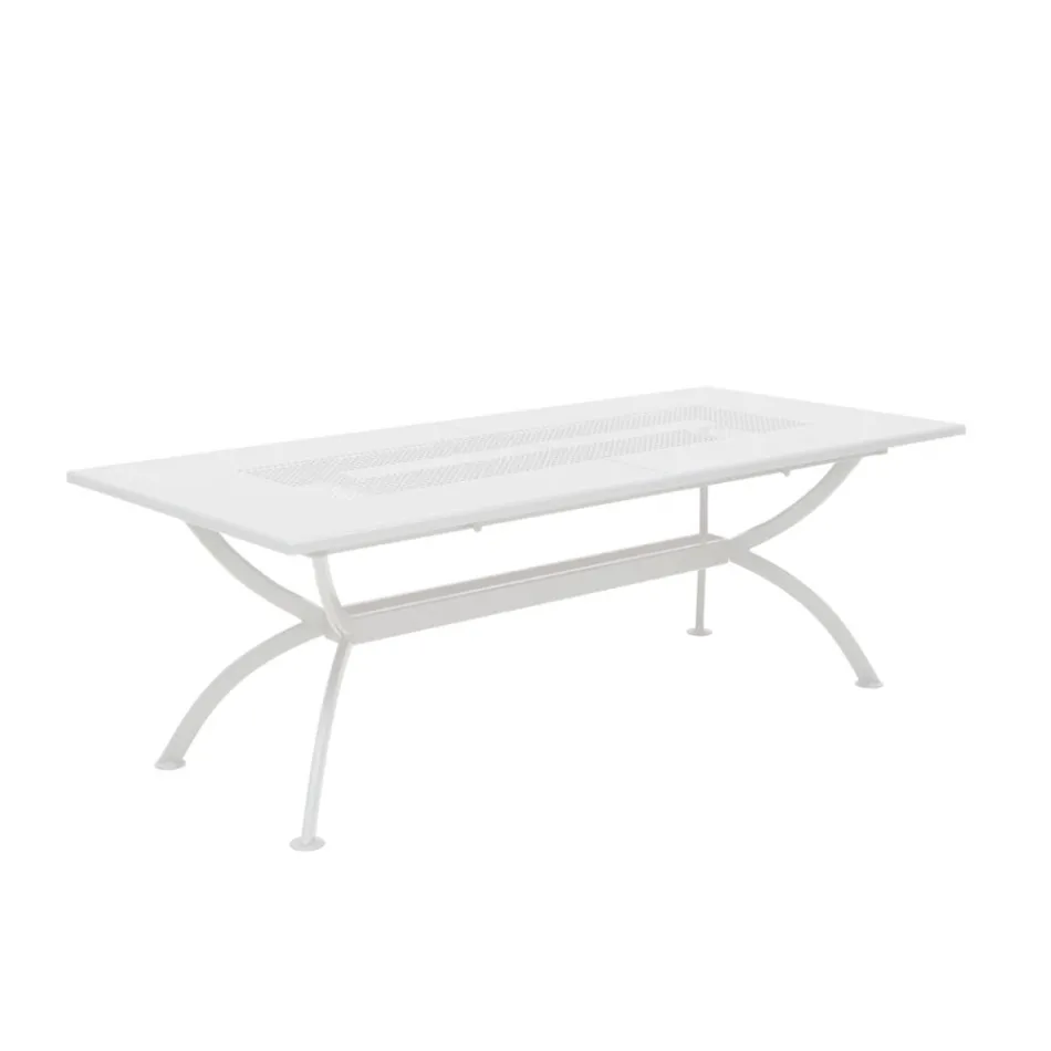 Tavolo da Esterno Allungabile Fino a 320 cm in Acciaio Zincato Made in Italy -Pearl  Viadurini