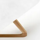 Tavolo da Esterno con Base in Legno e Piano in Ceramica Total White - Infinity Viadurini