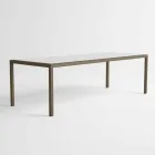 Tavolo da Esterno in Alluminio di Design Moderno per Giardino - Mississippi2 Viadurini