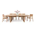 Tavolo da Esterno in Legno Teak Allungabile a 270 cm - Marie Viadurini