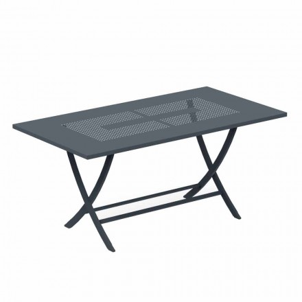 Tavolo da Esterno Pieghevole in Metallo Verniciato Moderno Made in Italy - Doria Viadurini