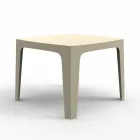 Tavolo da esterno quadrato Solid by Vondom in polipropilene, di design Viadurini