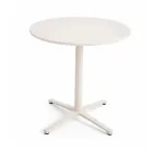 Tavolo da Esterno Rotondo Diametro 75 cm in Alluminio Beige - Brisea Viadurini