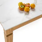Tavolo da Giardino con 4 Sedie in Alluminio e Intreccio - Artes Viadurini