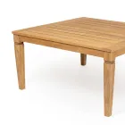 Tavolo da Giardino con Struttura in Teak Naturale Spazzolato - Artes Viadurini