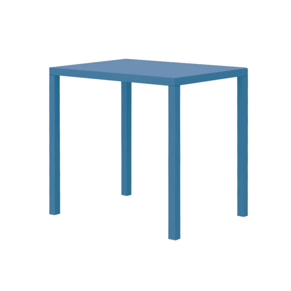 Tavolo da Giardino in Acciaio Zincato Rettangolare Made in Italy - Azul Viadurini