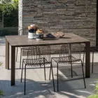 Tavolo da Giardino in HPL con Struttura in Alluminio Made in Italy - Carl Viadurini