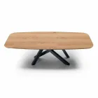 Tavolo da Pranzo a Botte con Piano Impiallacciato Made in Italy - Settimmio Viadurini