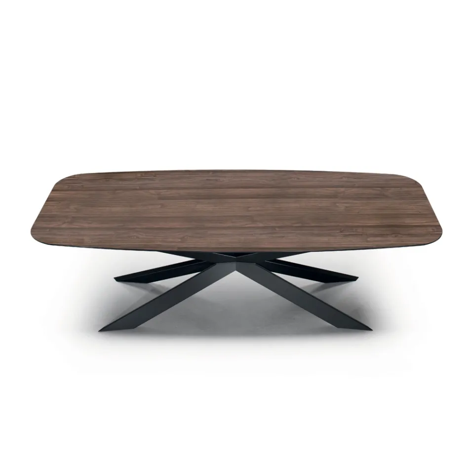 Tavolo da Pranzo a Botte in Laminato Effetto Legno Made in Italy - Grotta Viadurini