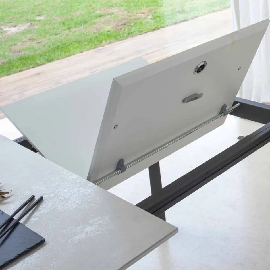 Tavolo da Pranzo Allungabile a 180 cm in Ceramica Made in Italy - Pitagora Viadurini