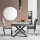Tavolo da Pranzo Allungabile a 260 cm Effetto Cemento Moderno - Lenova Viadurini