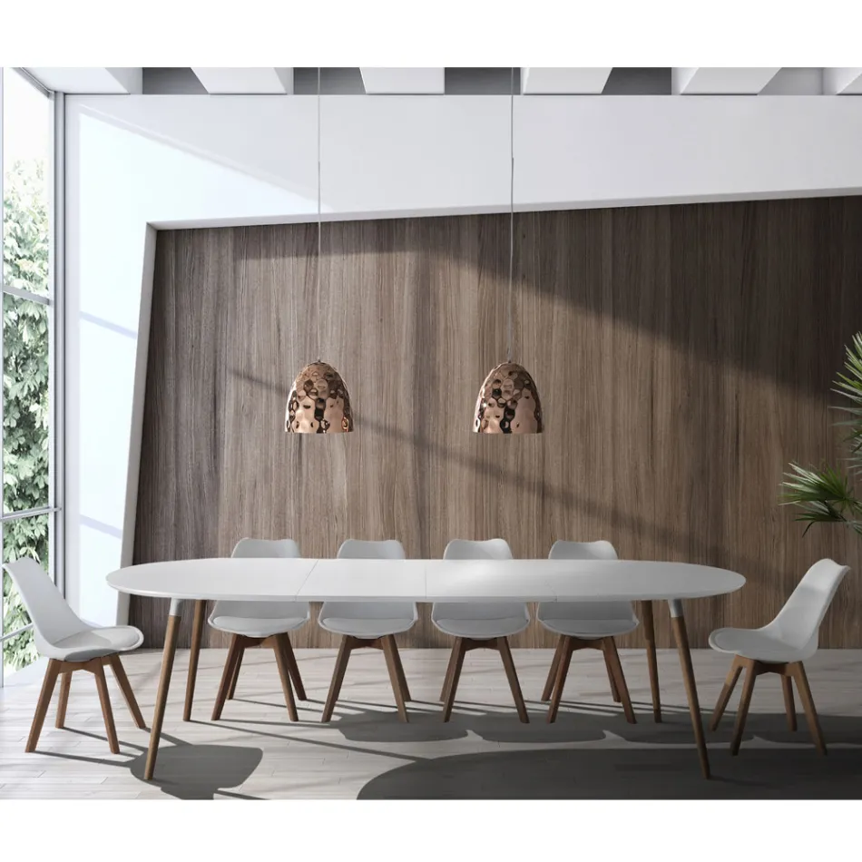 Tavolo da Pranzo Allungabile a 270 cm in Mdf e Legno Massello - Maurizio Viadurini