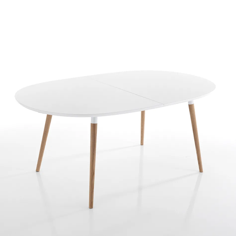 Tavolo da Pranzo Allungabile a 270 cm in Mdf e Legno Massello - Maurizio Viadurini