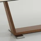 Tavolo da Pranzo Allungabile a 3 m in Ceramica e Gambe in Legno - Cesteo Viadurini