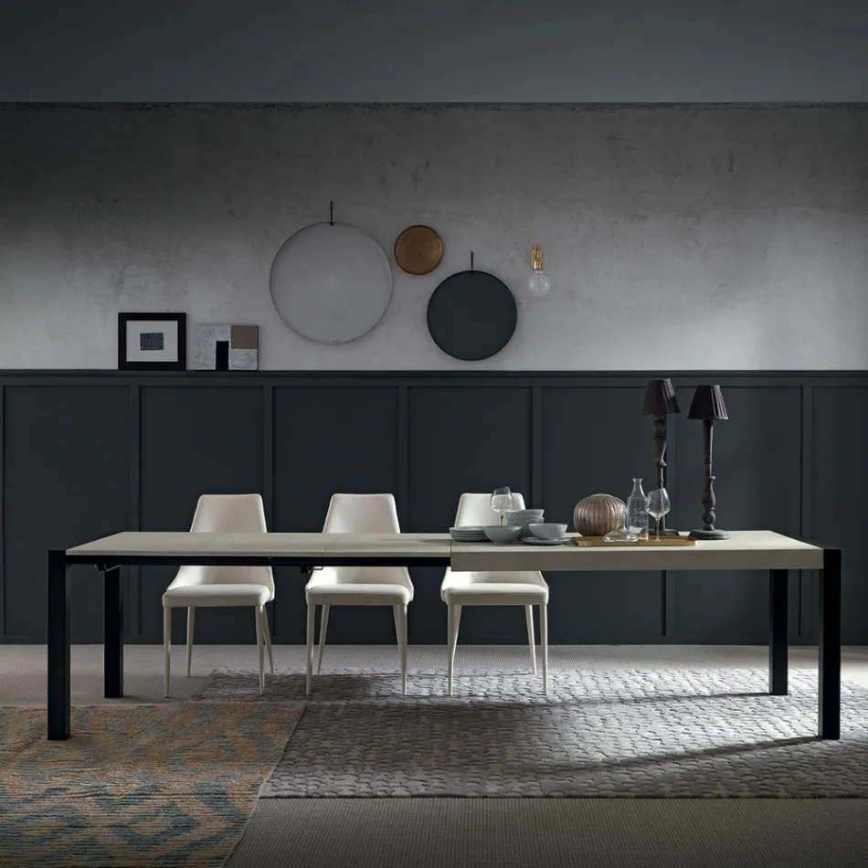 Tavolo da Pranzo Allungabile a 310 cm in Metallo Made in Italy - Euclide Viadurini