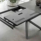 Tavolo da Pranzo Allungabile con Struttura in Metallo Made in Italy - Elastico Viadurini