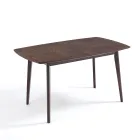 Tavolo da Pranzo Allungabile Fino a 150 cm in Mdf e Legno Massello - Decio Viadurini