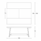 Tavolo da Pranzo Allungabile Fino a 160 cm in Legno Made in Italy - Eugenia Viadurini