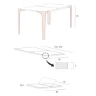 Tavolo da Pranzo Allungabile Fino a 222 cm in Fenix Made in Italy - Vulcano Viadurini