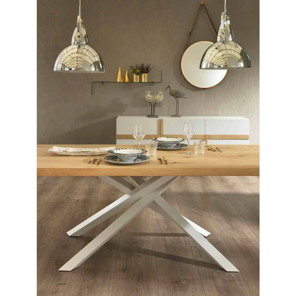 Tavolo da Pranzo Allungabile Fino a 240 cm in Legno Made in Italy - Xino Viadurini