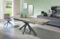 Tavolo da Pranzo Allungabile Fino a 240 cm in Metallo e Ceramica - Laryssa