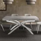 Tavolo da Pranzo Allungabile Fino a 260 cm in Legno Nobilitato e Metallo - Lukas Viadurini