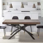 Tavolo da Pranzo Allungabile Fino a 260 cm in Legno Nobilitato e Metallo - Lukas Viadurini