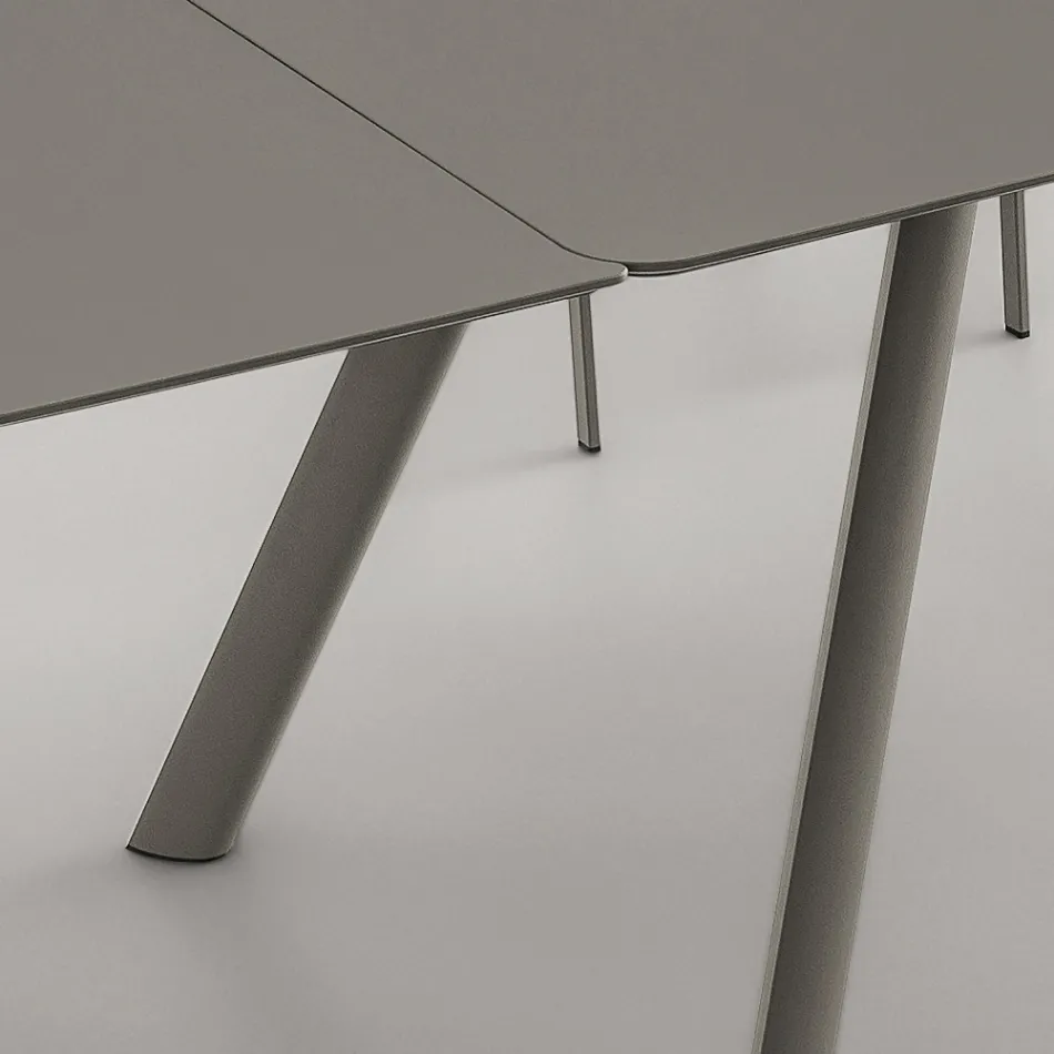 Tavolo da Pranzo Allungabile Fino a 280 cm in Fenix Made in Italy - Lingotto Viadurini