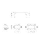Tavolo da Pranzo Allungabile Fino a 280 cm in Vetro Made in Italy - Antimo Viadurini