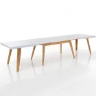 Tavolo da Pranzo Allungabile Fino a 315 cm in Mdf e Legno Massello - Paolo Viadurini