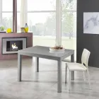 Tavolo da Pranzo Allungabile Fino a 350 cm in Vetro Melaminico e Metallo - Meryl Viadurini