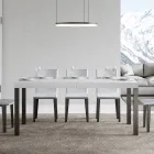 Tavolo da Pranzo Allungabile Fino a 440 cm in Legno e Ferro Made in Italy - Foxy Viadurini
