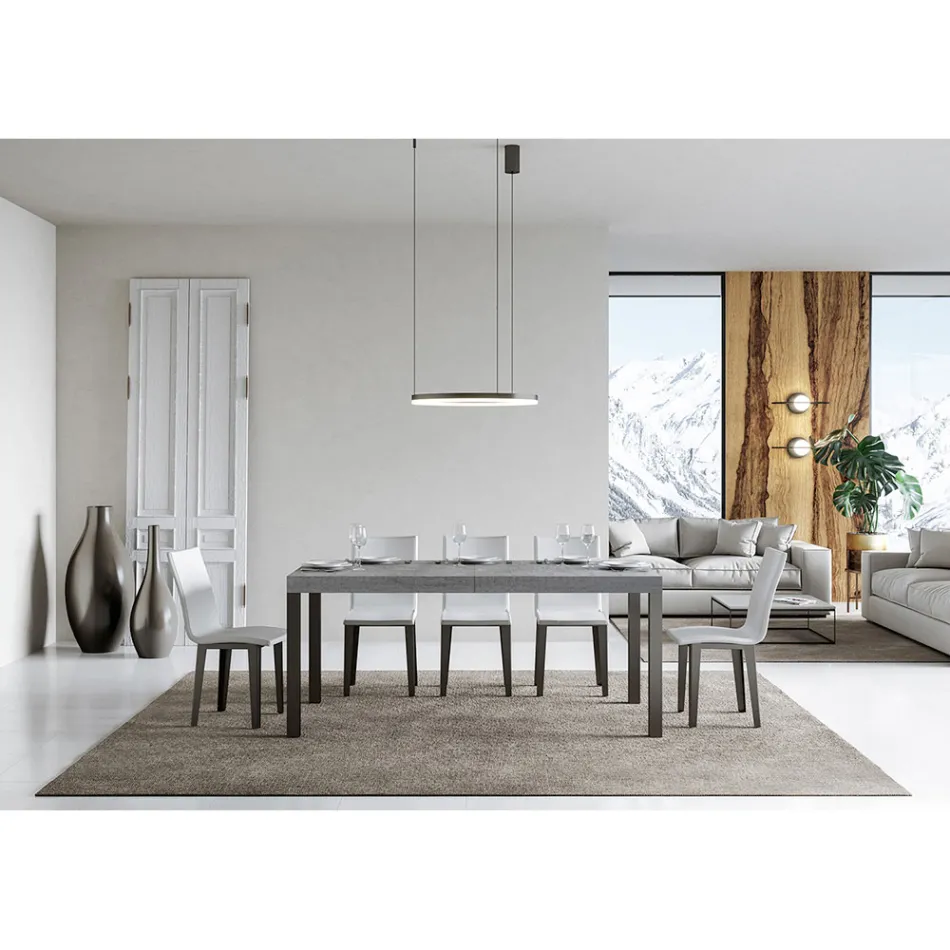 Tavolo da Pranzo Allungabile Fino a 440 cm in Legno e Ferro Made in Italy - Foxy Viadurini