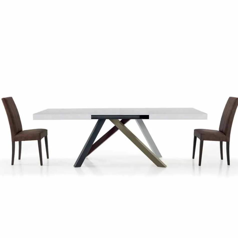 Tavolo da Pranzo Allungabile fino a 450 cm in Laminato Made in Italy – Salentino Viadurini