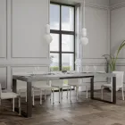 Tavolo da Pranzo Allungabile in Legno Nobilitato e Ferro Made in Italy - Badesi Viadurini