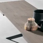 Tavolo da pranzo allungabile in legno rovere L315cm made Italy Oncino Viadurini
