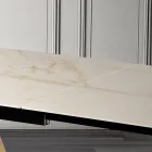 Tavolo da Pranzo Allungabile in Metallo e Vetroceramica Made in Italy - Ania Viadurini